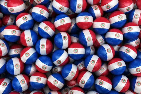 Paraguayische Fußballbälle — Stockfoto