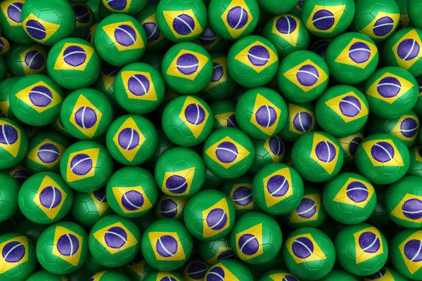 Balles de football brésiliennes — Photo