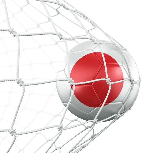 ネットで soccerball — ストック写真