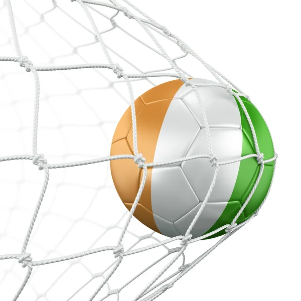 Balón de fútbol en red —  Fotos de Stock