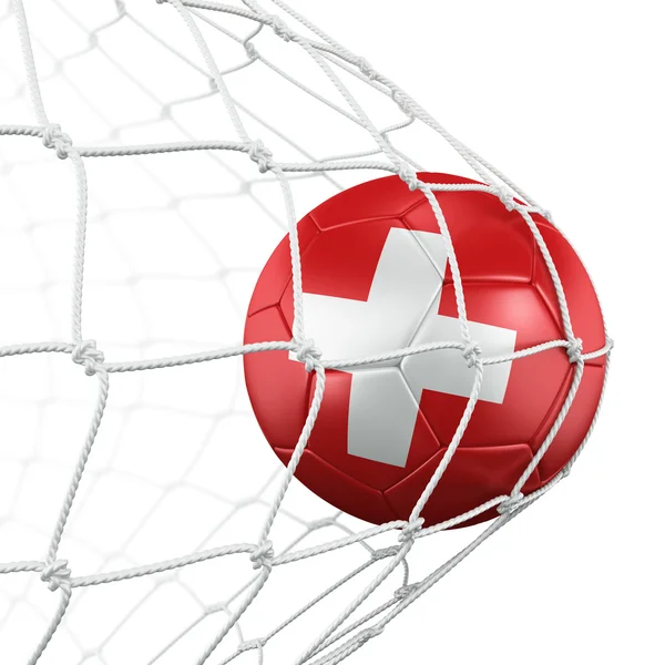 Fußball im Netz — Stockfoto