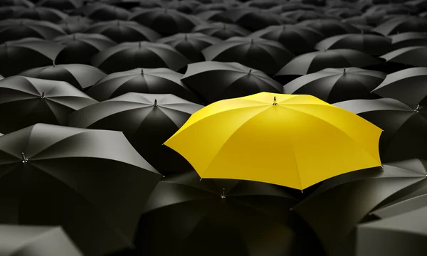 Gele paraplu Rechtenvrije Stockfoto's