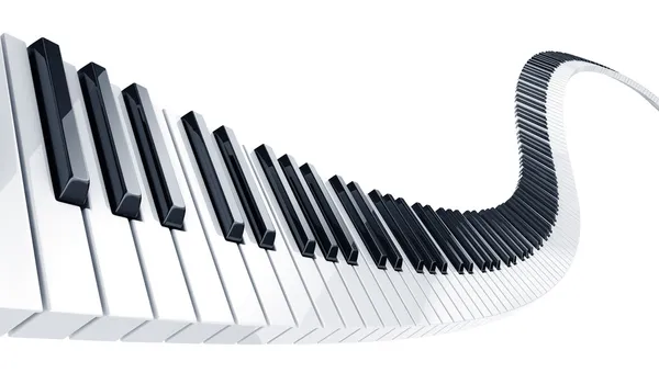 Zongora billentyűk Stock Kép
