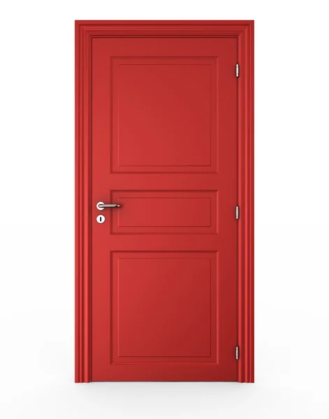 Stängt röda dörren Stockbild