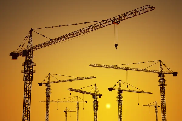 Tower cranes — Stock Photo, Image