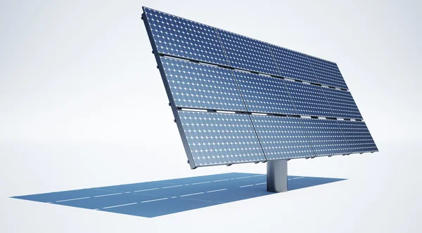 Solarmodul auf weißem Hintergrund lizenzfreie Stockbilder