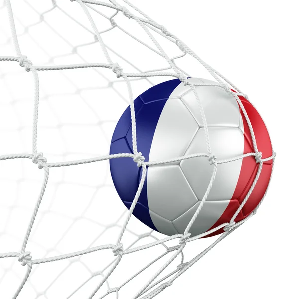 Soccerball in net Stockfoto