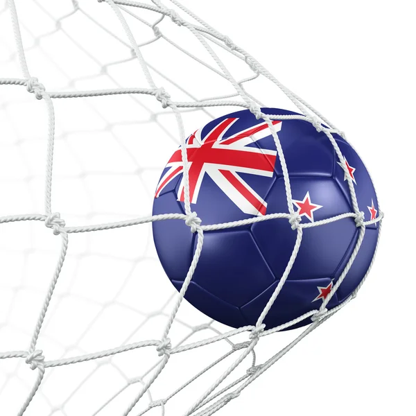 Balón de fútbol en red Imágenes de stock libres de derechos