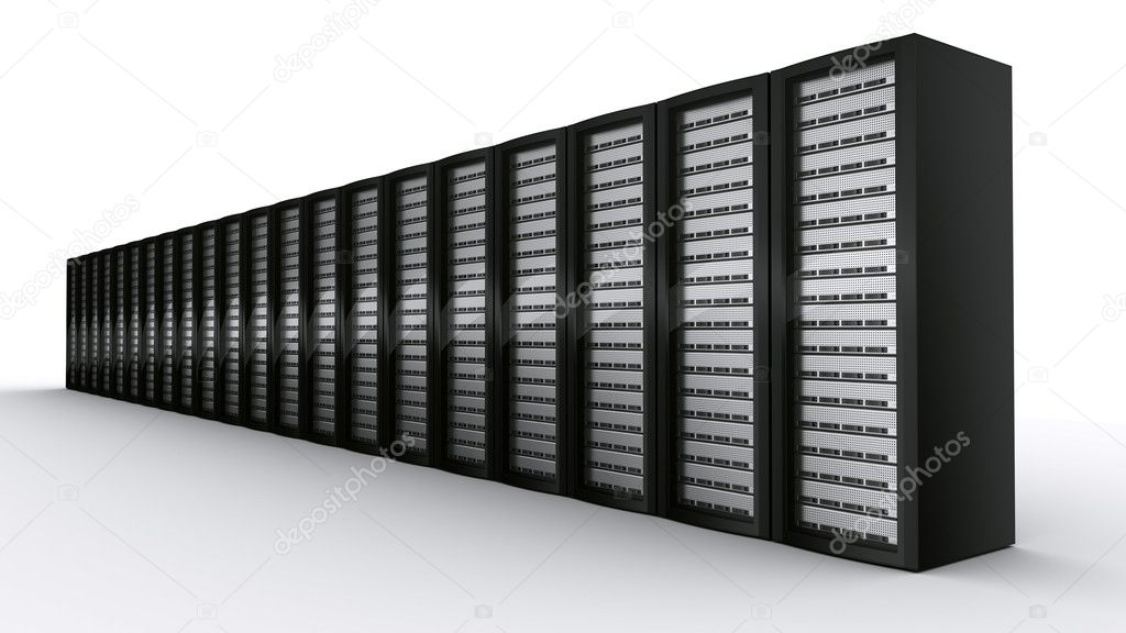 Row of rack servers