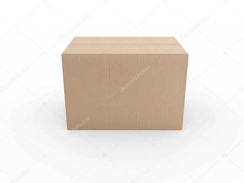Closed cardboard box