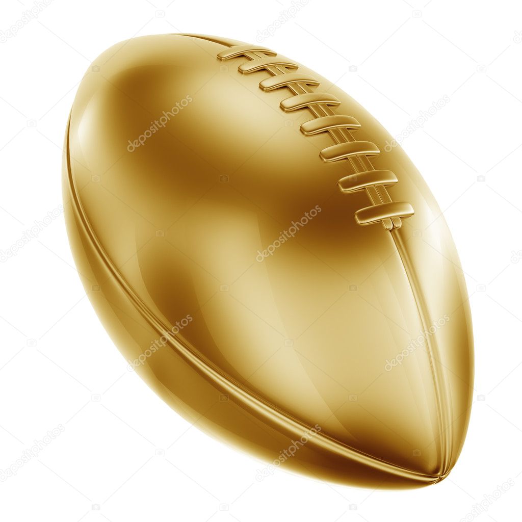 American football in gold