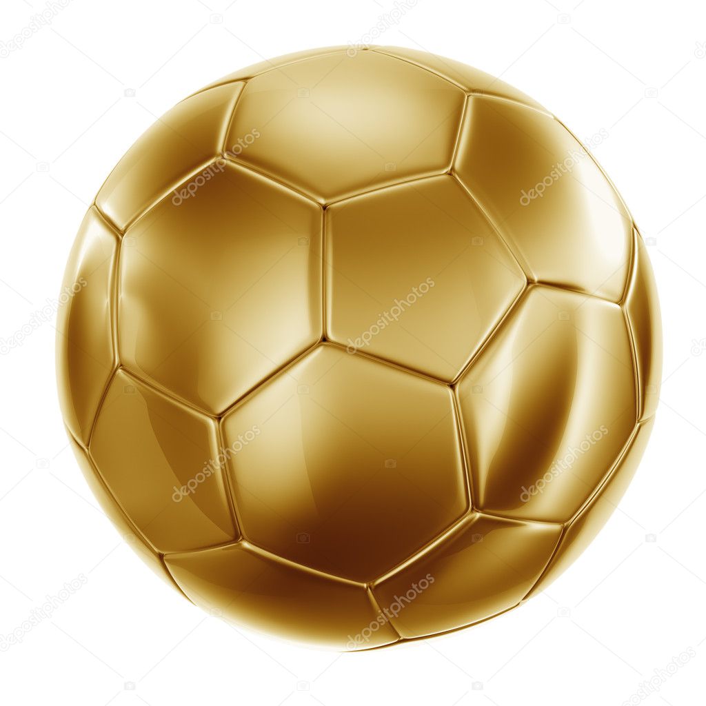 Soccerball in gold