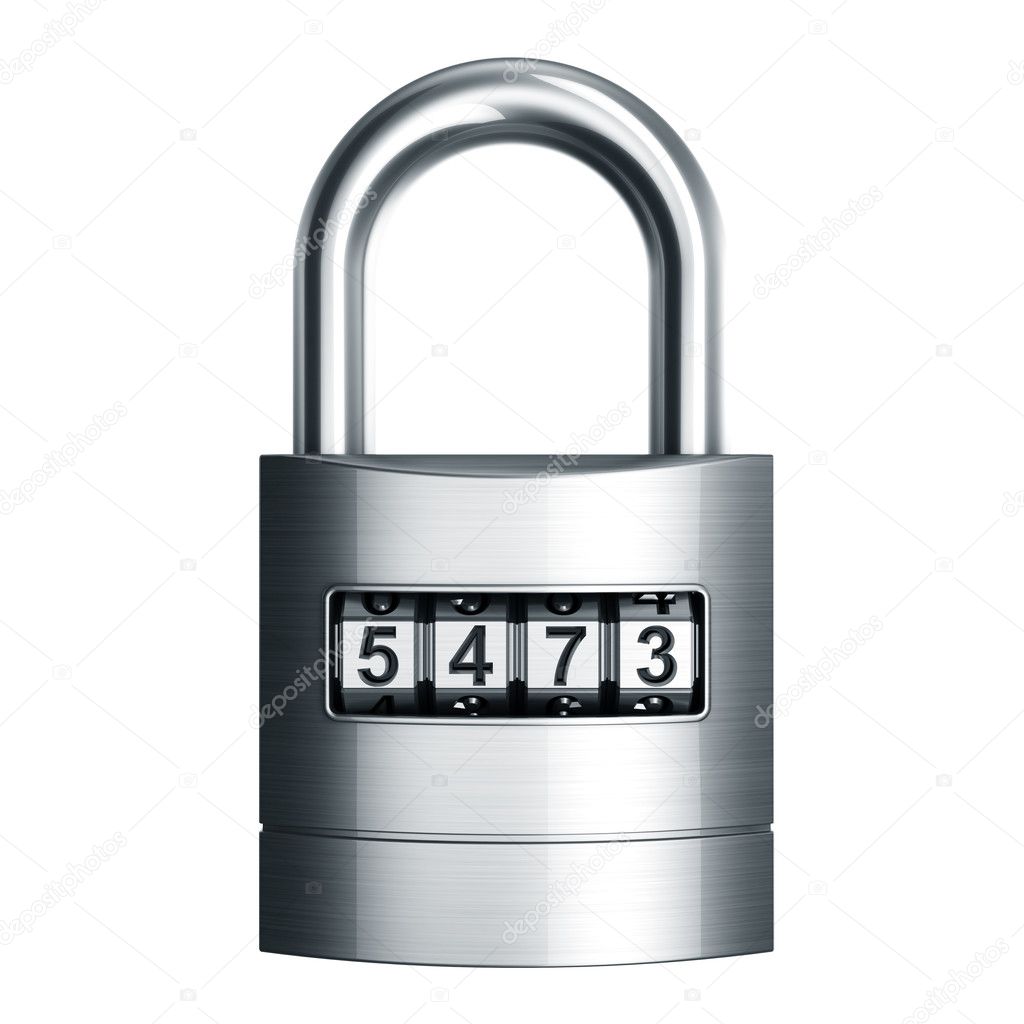Padlock with number code