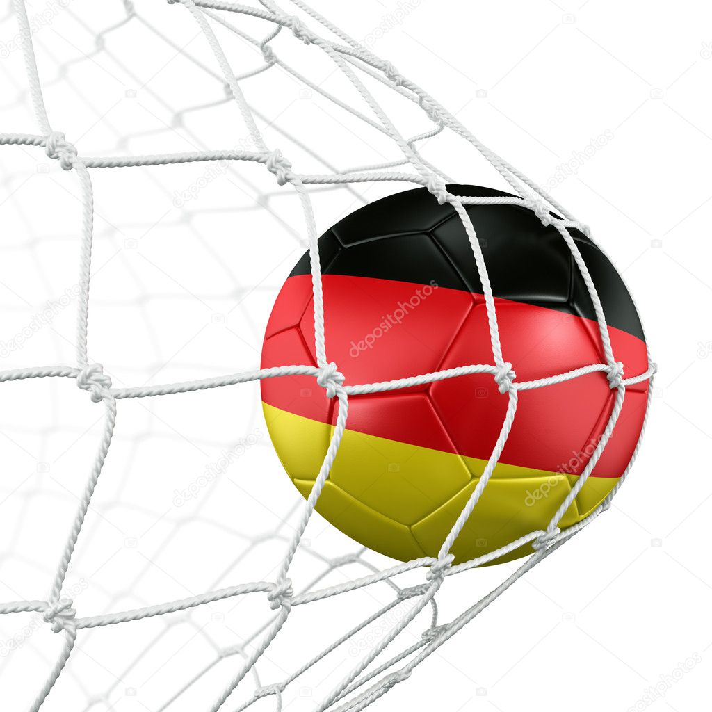 Soccerball in net