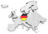 Deutschland auf einer Eurokarte anzeigen