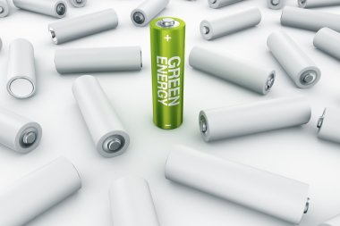 Green battery clipart