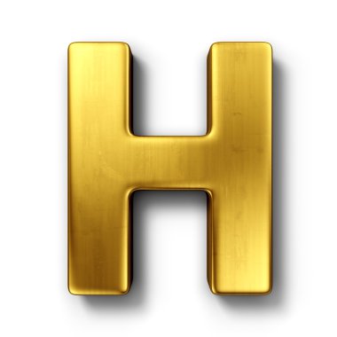 The letter H in gold clipart