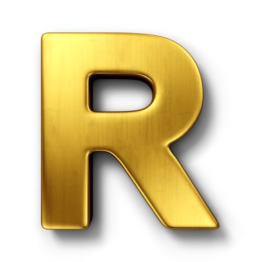 The letter R in gold clipart
