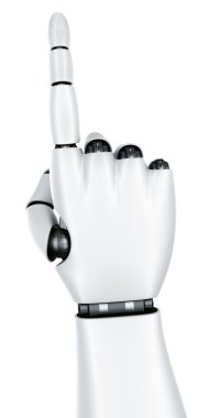 Robot hand pointing clipart