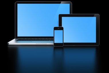 laptop tablet ve smartphone