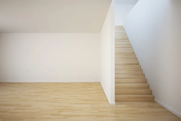 Prázdný pokoj se schody — Stock fotografie