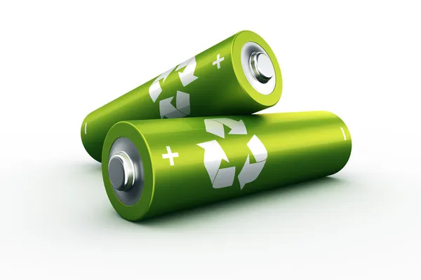 Groene batterij — Stockfoto