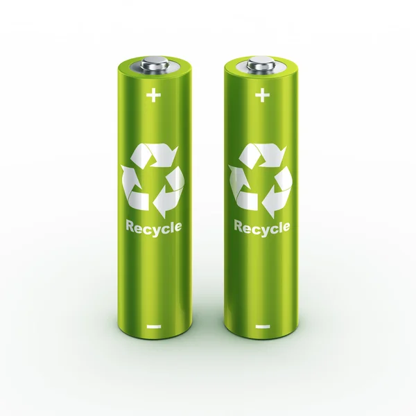 Zelený baterie — Stock fotografie