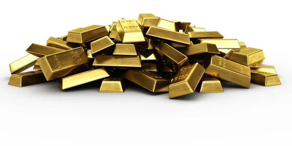 Mucchio di lingotti d'oro — Foto Stock