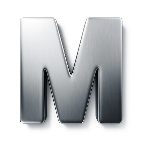 Literę m — Zdjęcie stockowe