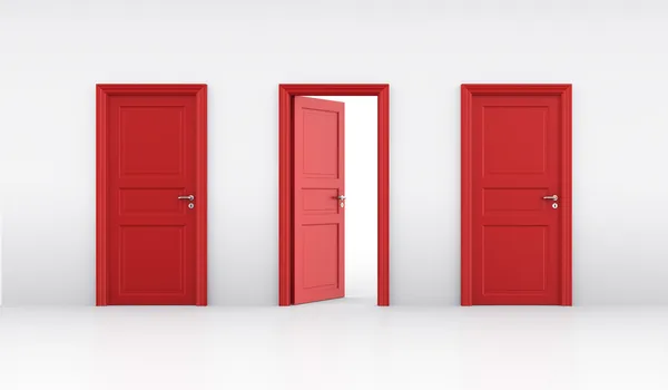 Három ajtó — Stock Fotó