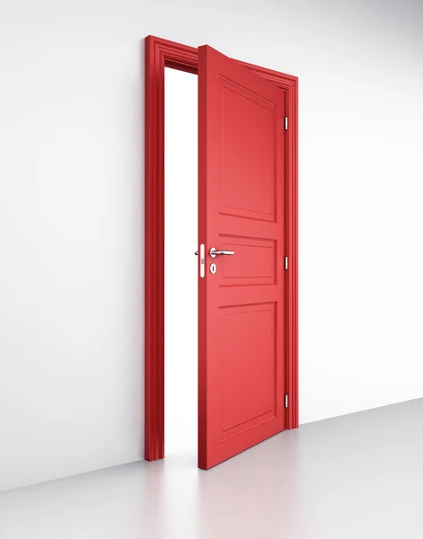 Kırmızı kapıyı aç — Stok fotoğraf