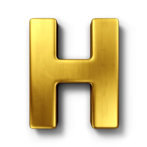 Litera h w złoto — Zdjęcie stockowe