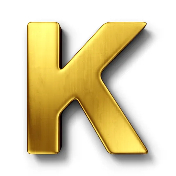 La letra K en oro — Foto de Stock