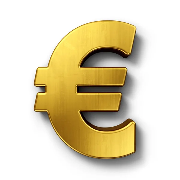 Signo de euro en oro — Foto de Stock