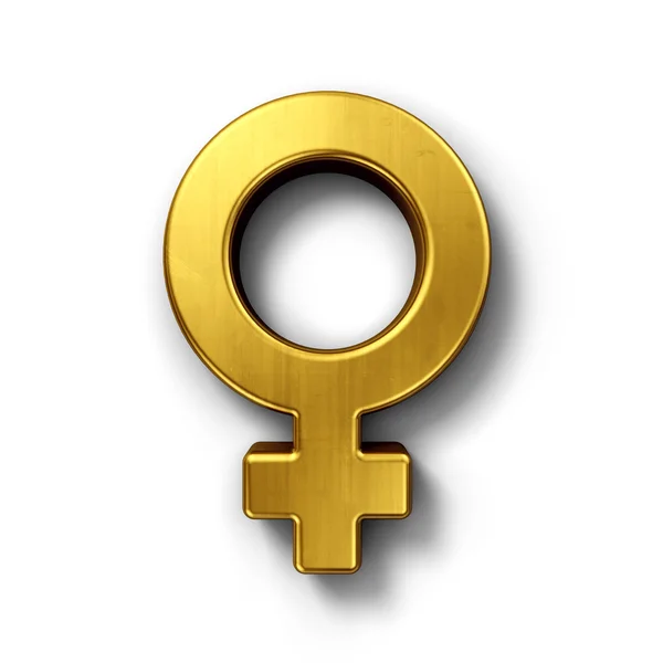 Kobieta venus znak złoto — Zdjęcie stockowe