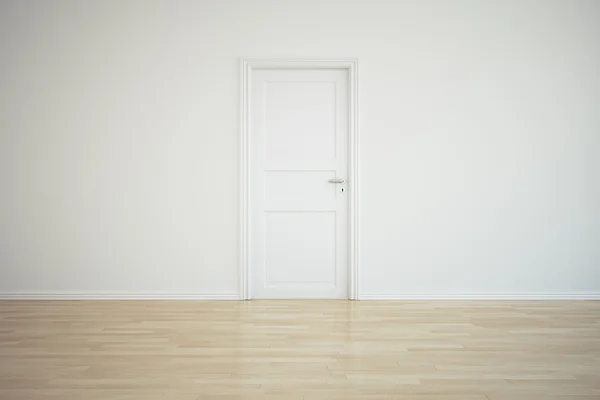 Lege ruimte met een gesloten deur — Stockfoto