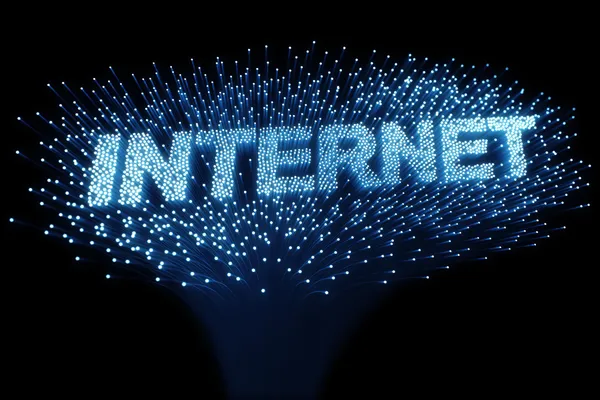 Fibra óptica - Internet — Foto de Stock