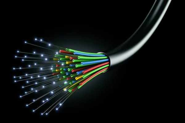 光纤电缆 — 图库照片