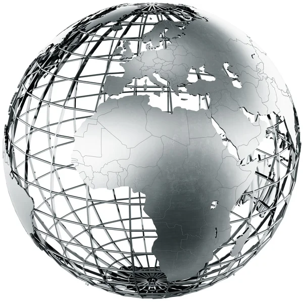Afrika in metaal — Stockfoto