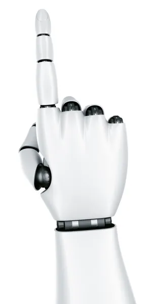 Robot hand wijzen — Stockfoto