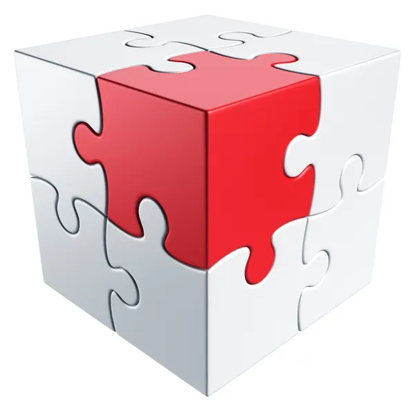 Puzzle cubico — Foto Stock