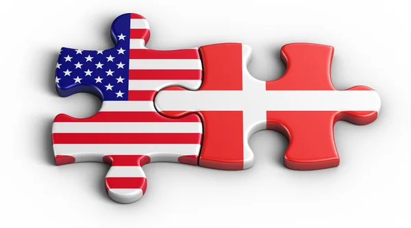 미국-덴마크 — 스톡 사진