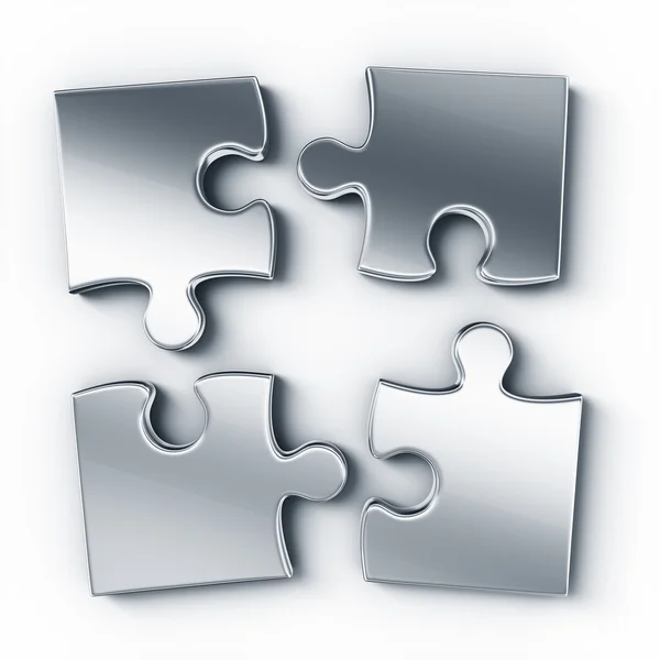 Metal puzzle parçaları — Stok fotoğraf