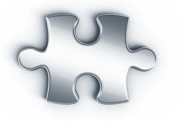 Pièces de puzzle métallique — Photo