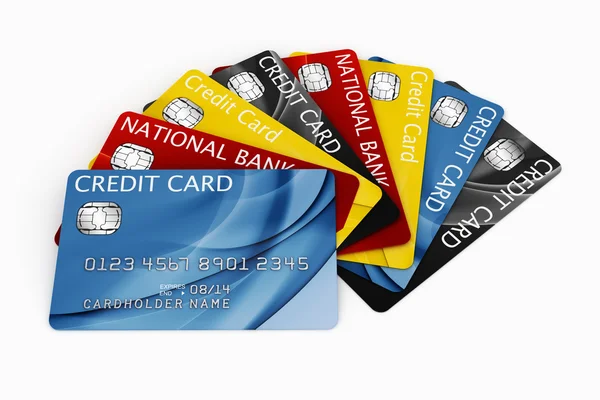 Karta kredytowa rozsunięte — Zdjęcie stockowe