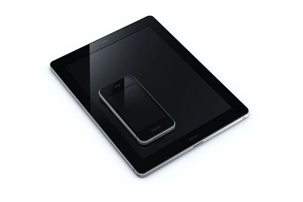 Tablet e smartphone — Fotografia de Stock