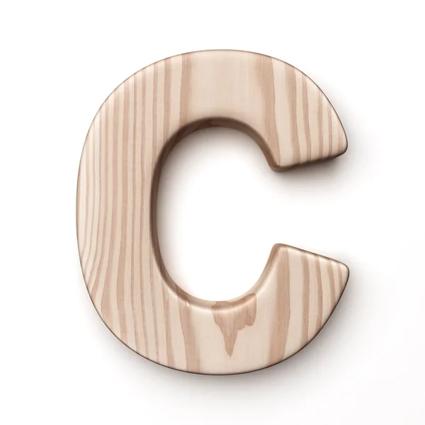The letter C in wood — Stock Photo, Image