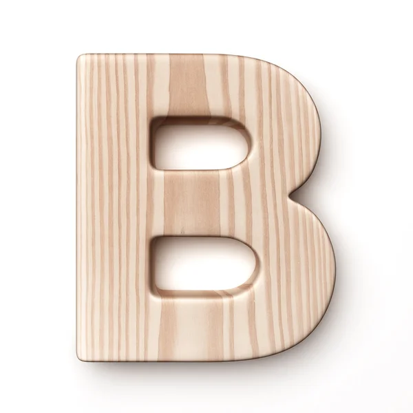 Der Buchstabe b in Holz — Stockfoto