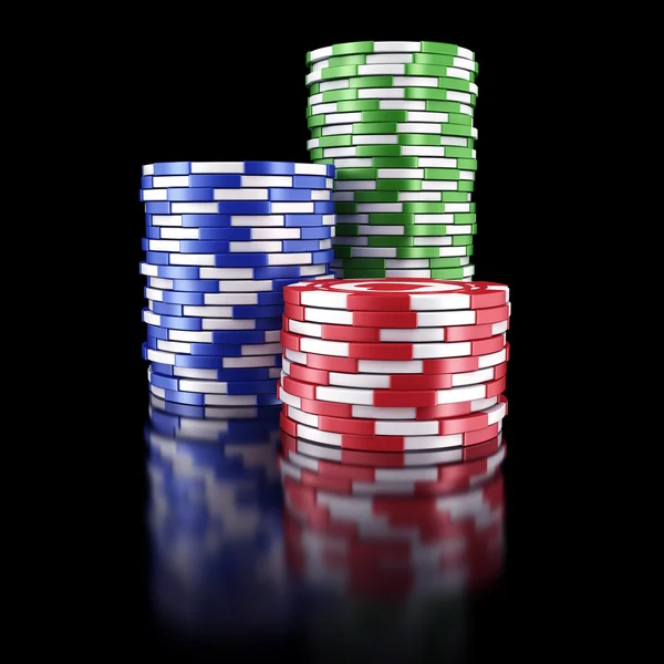 Chips di poker Immagini Stock Royalty Free