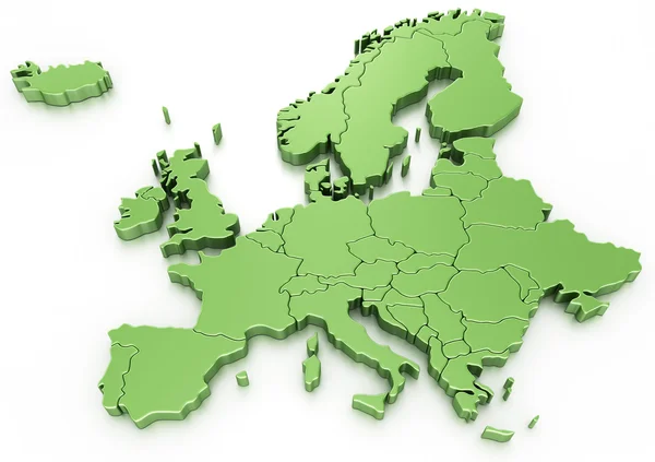 Mapa do euro Fotografias De Stock Royalty-Free